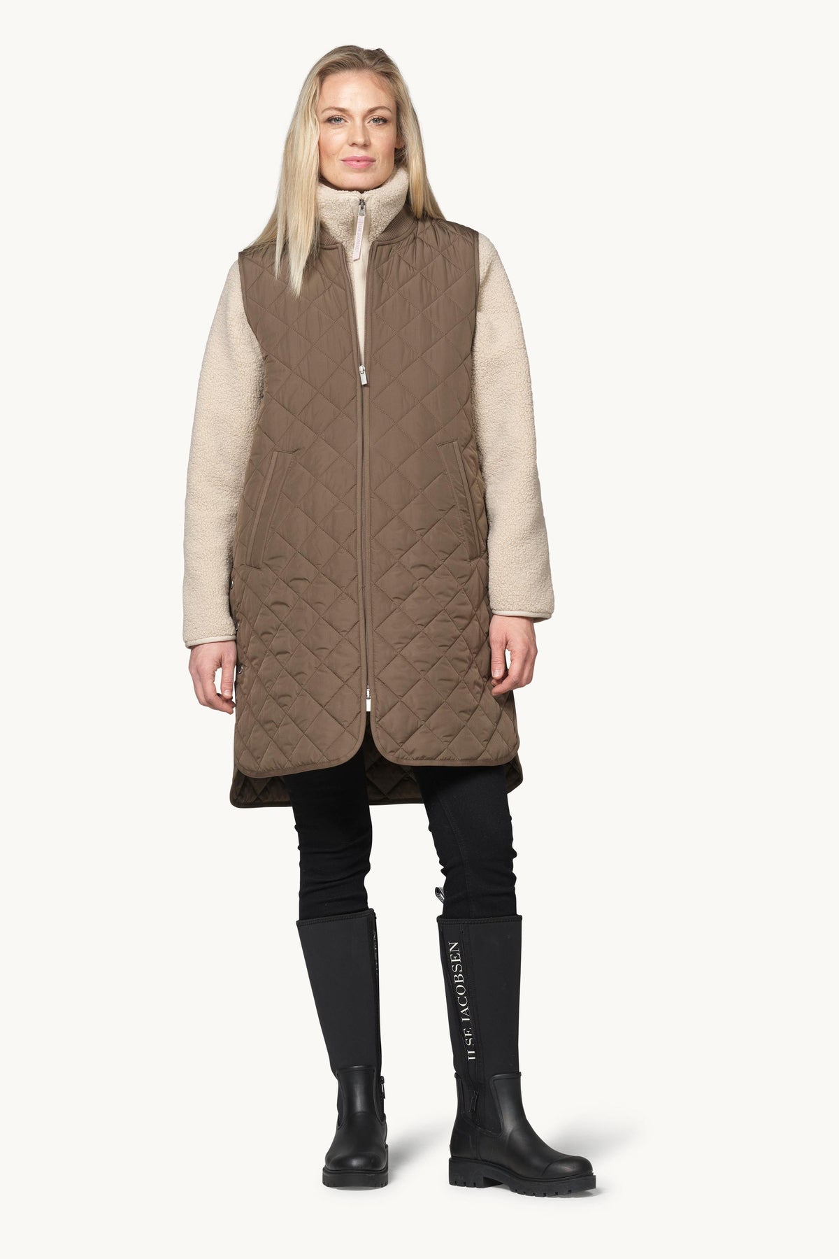 Quiltet Vest - Mud