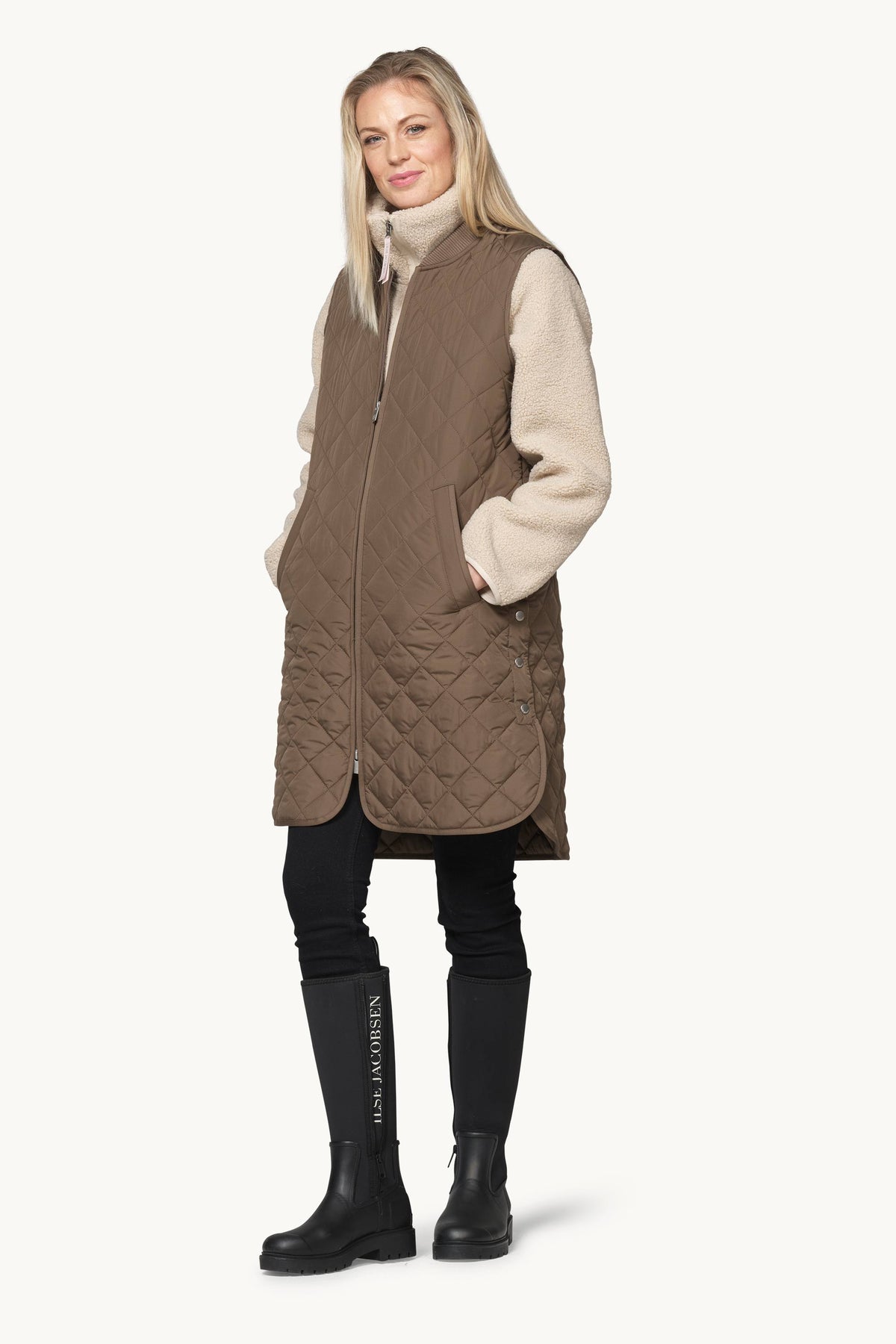 Quiltet Vest - Mud
