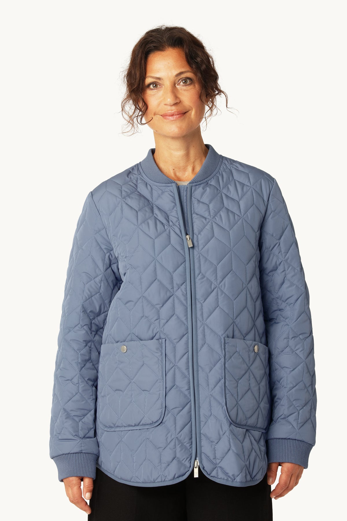 Quiltet Jakke - Grey Blue