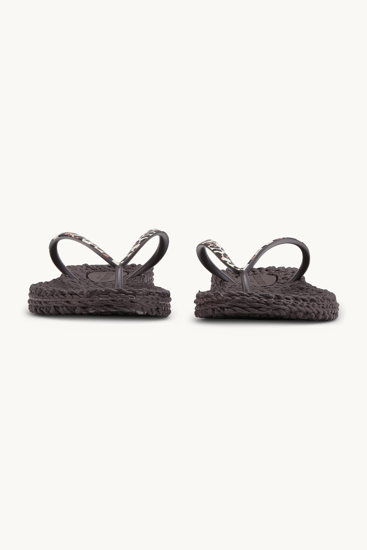 Flip Flops With Print - Brown Panthera Print