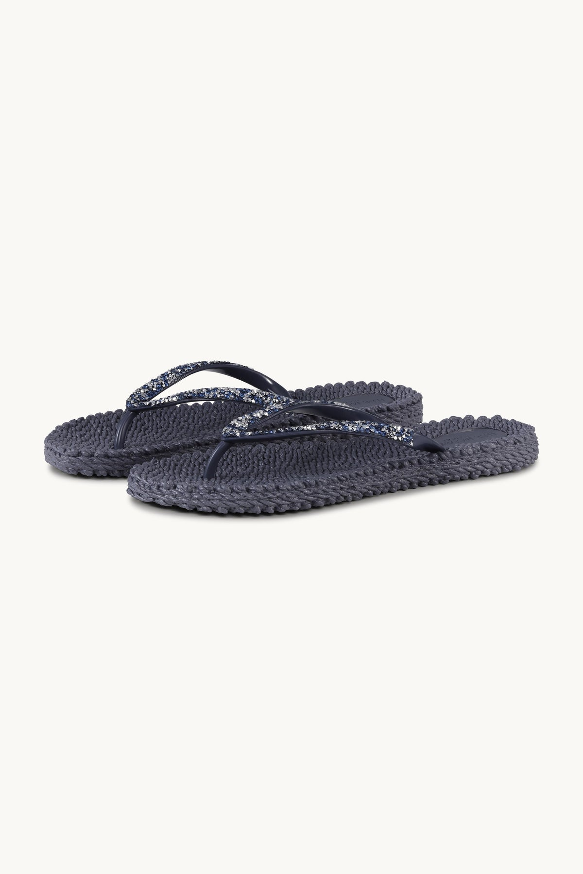 Flip Flops With Rhinestones - Ombre Blue