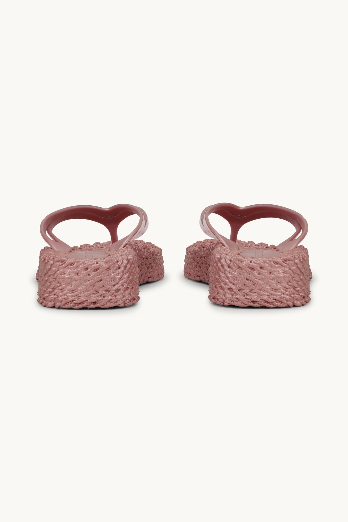 Platform Klipklapper Metallic - Rose Gold