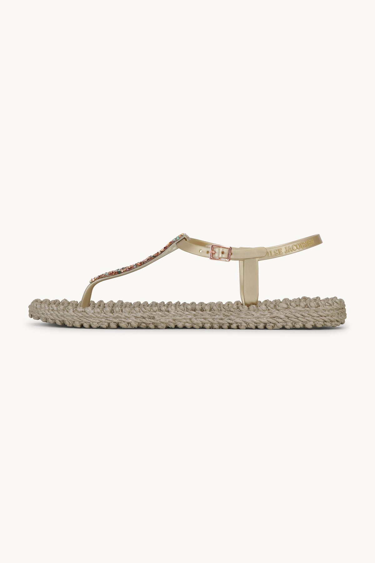 Flip Flops with Rhinestones - Platin