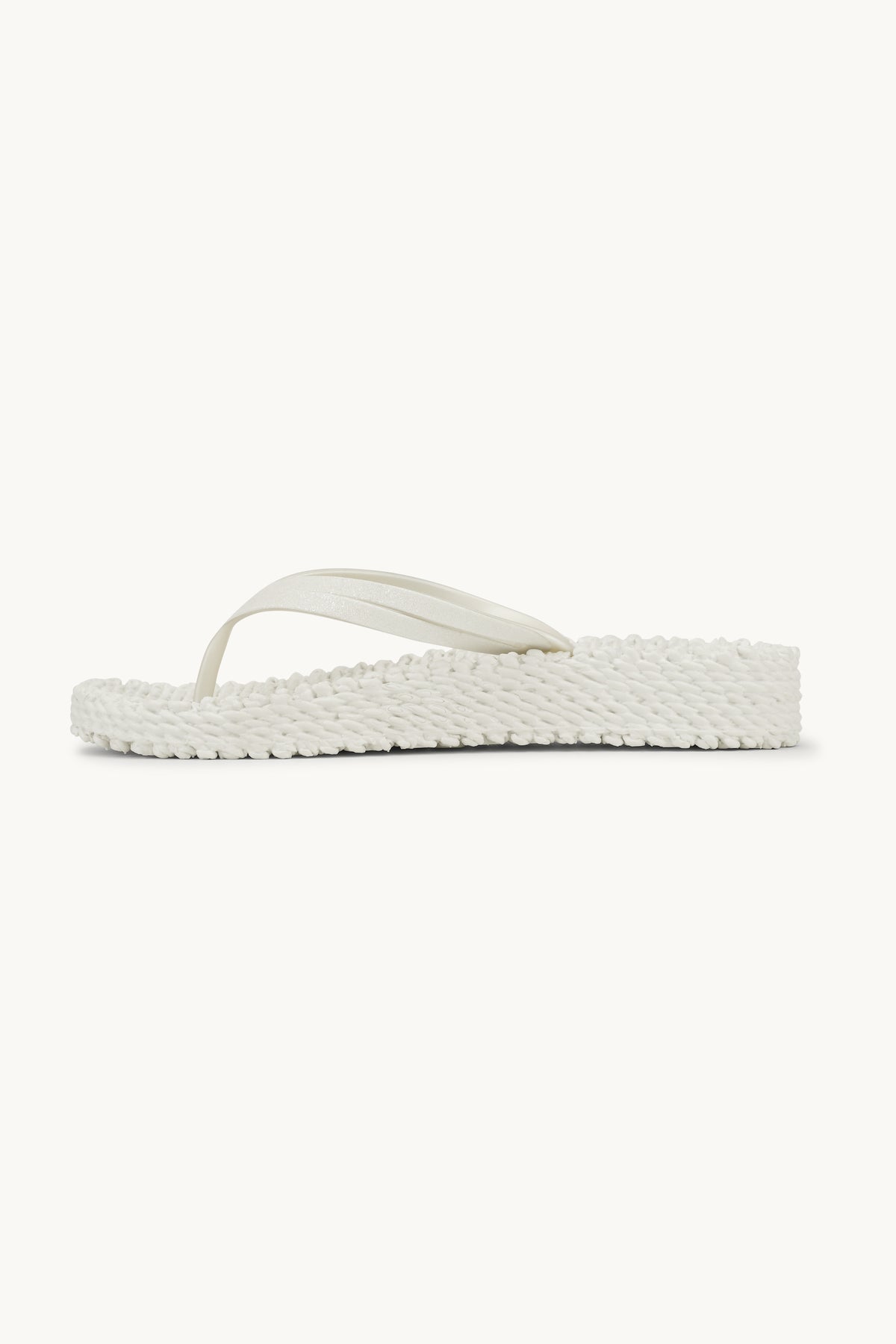 Platform Klipklapper Glitter - Creme