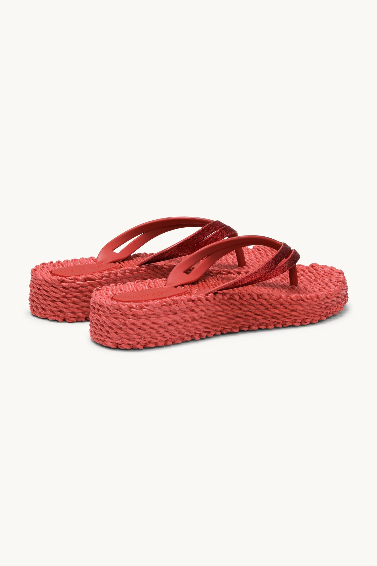 Platform Klipklapper Glitter - Baked Apple
