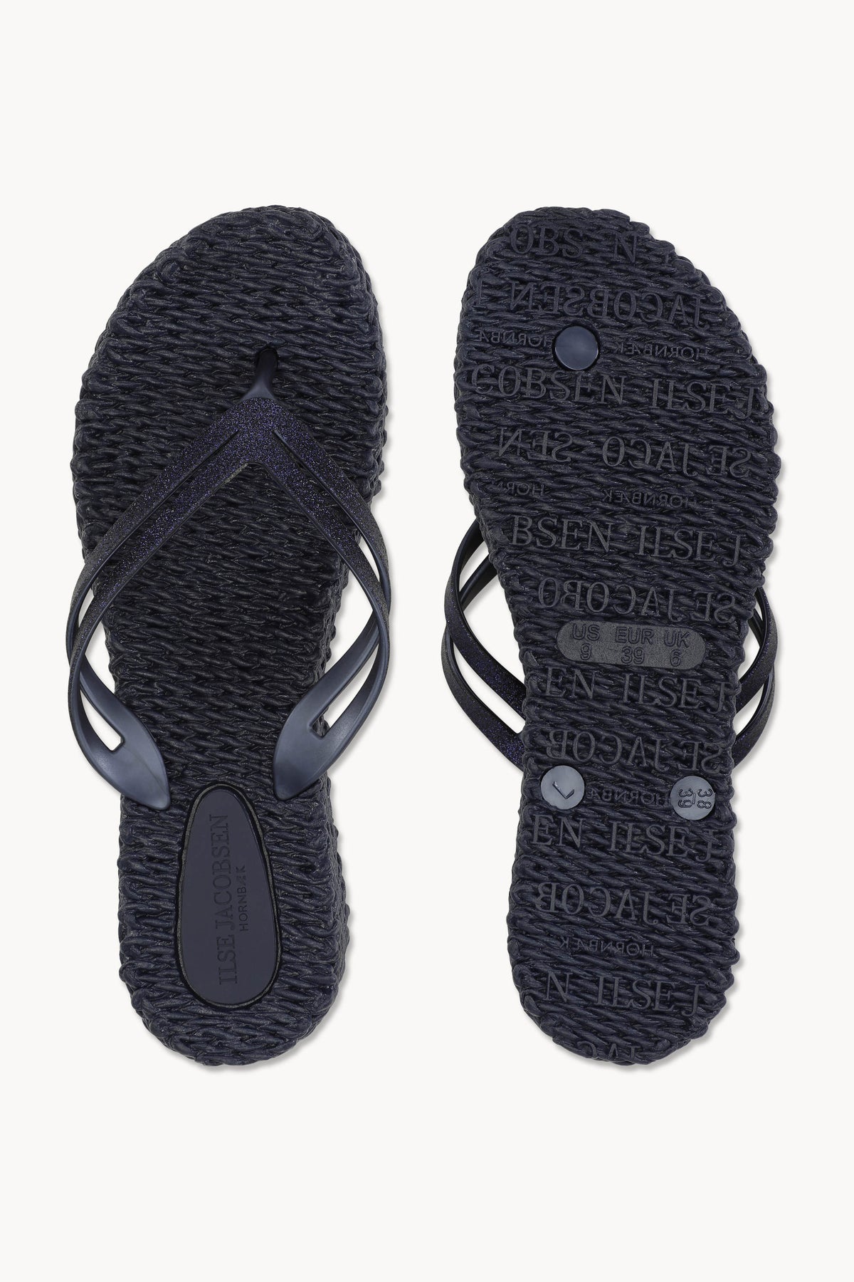 Platform Klipklapper Glitter - Indigo