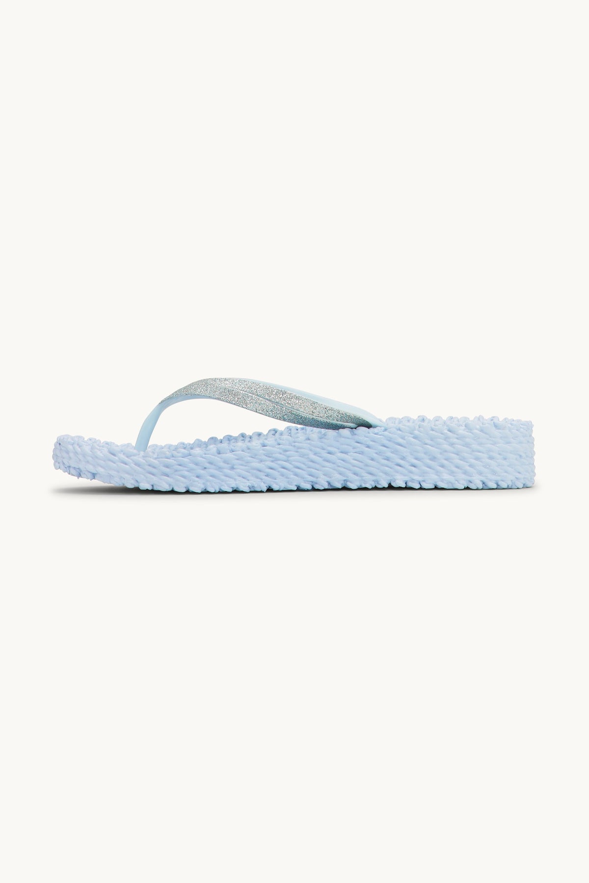 Platform Klipklapper Glitter - Blue Bell