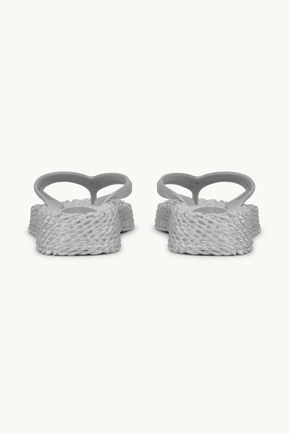 Platform Klipklapper Glitter - Silver