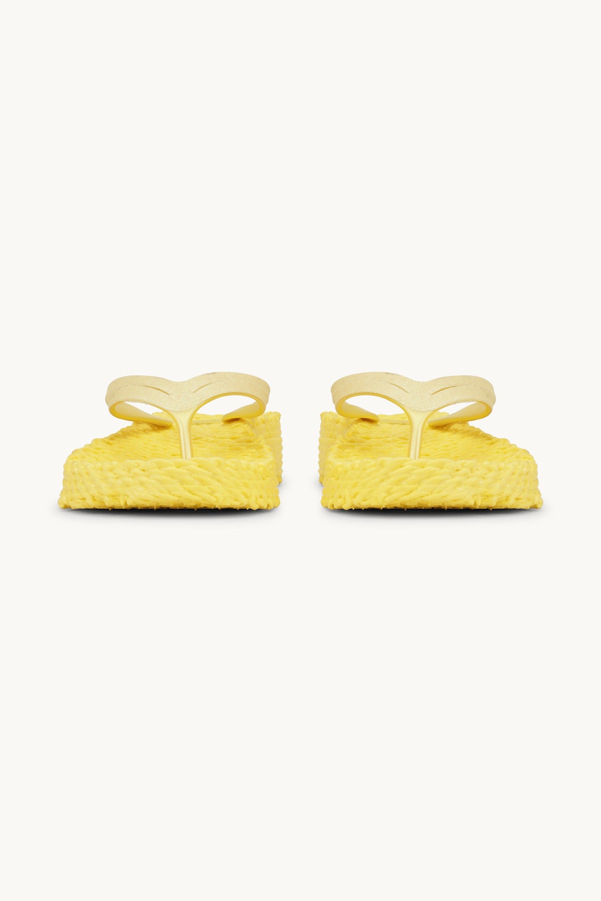 Platform Klipklapper Glitter - Pale Banana