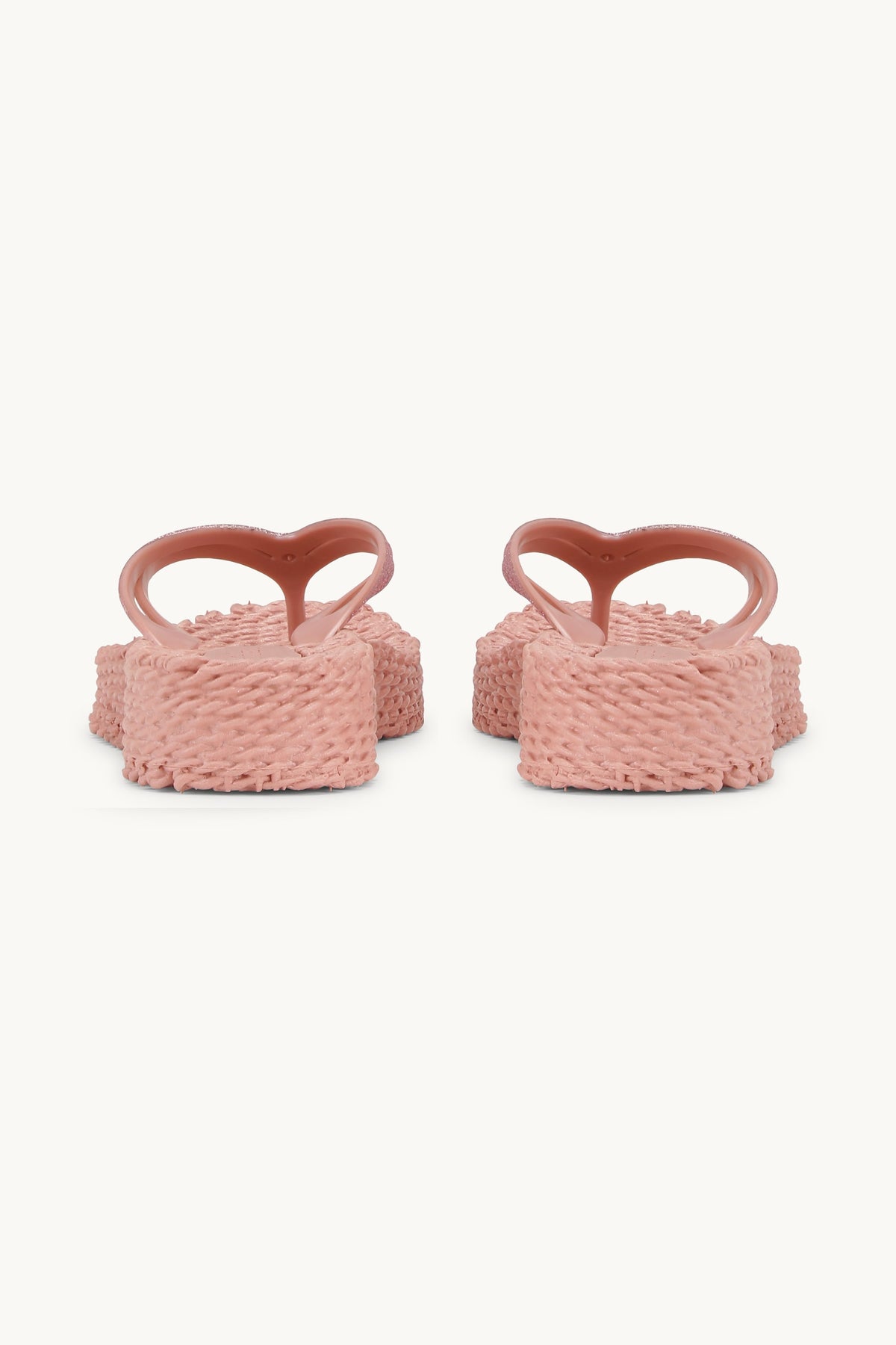 Platform Klipklapper Glitter - Misty Rose