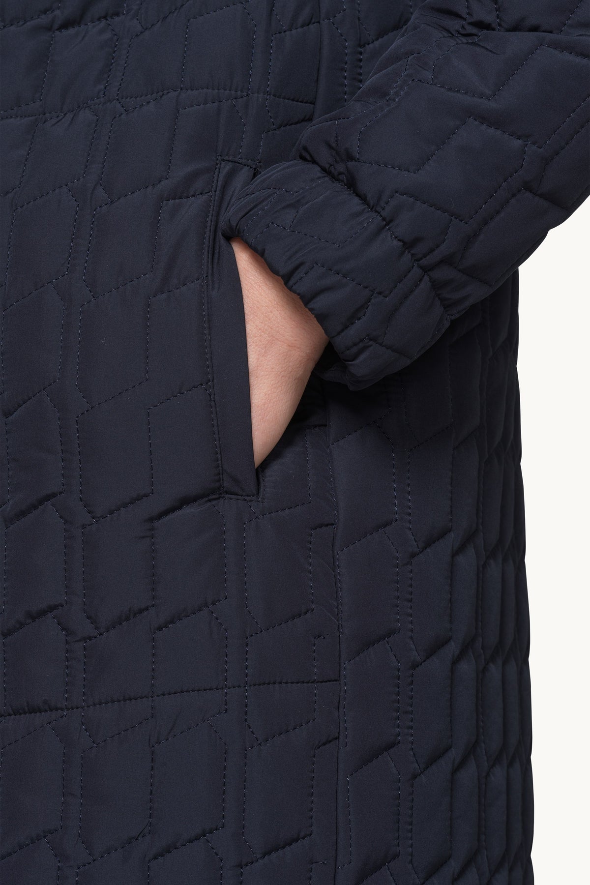 Quiltet Frakke - Dark Indigo