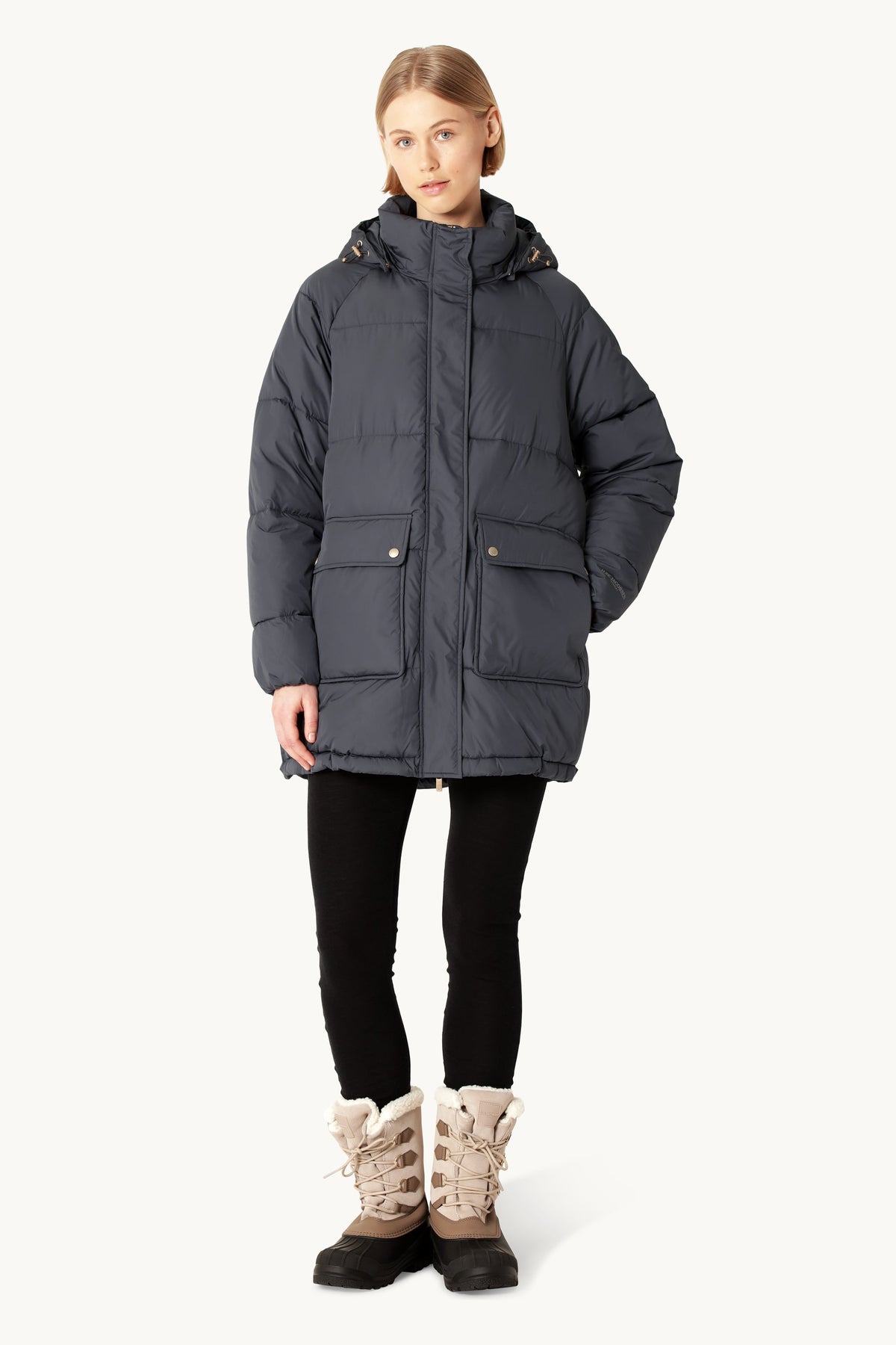 Oversized Padded Coat - Ombre Blue