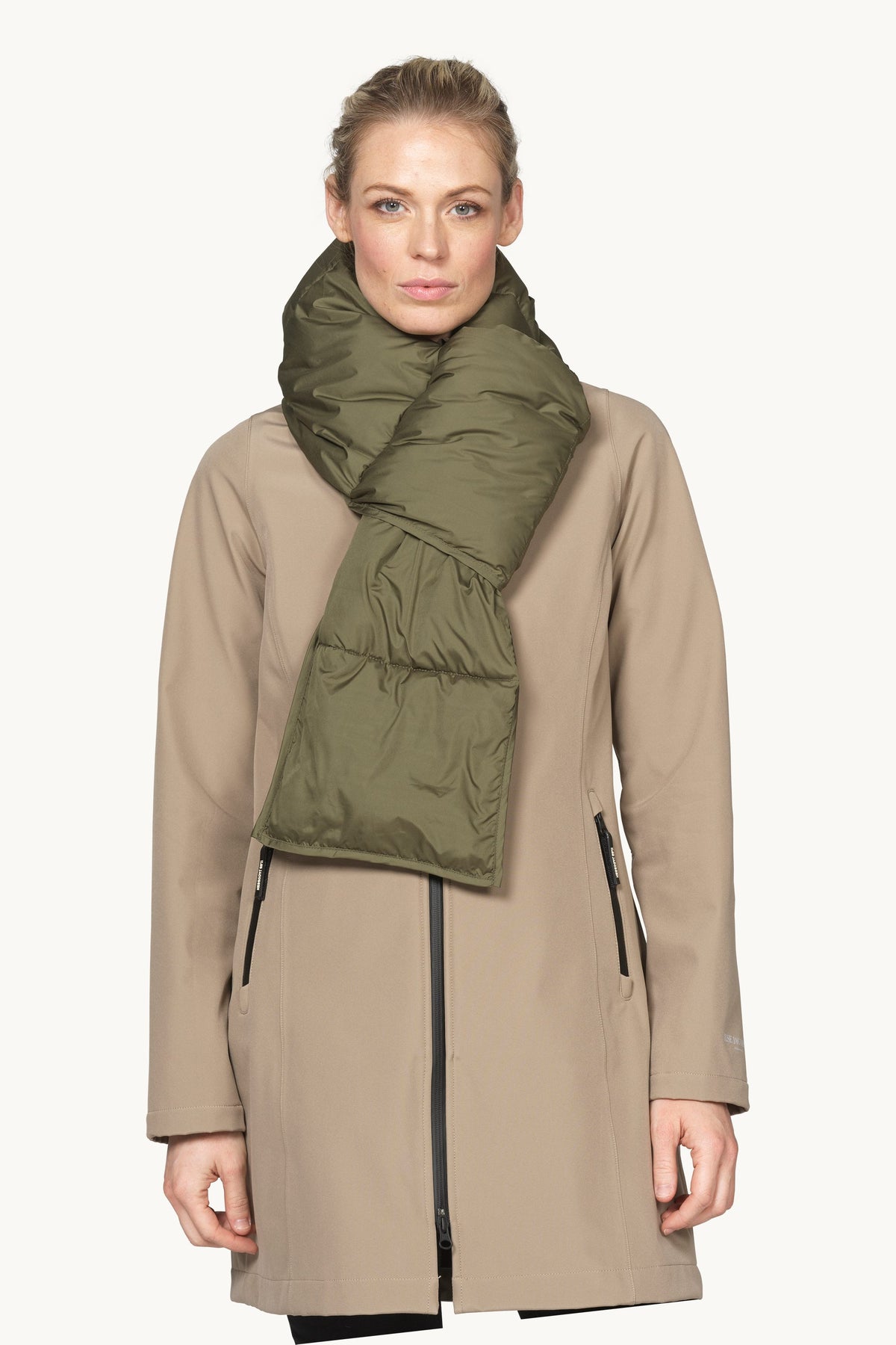 Polstret Tørklæde - Dark Olive