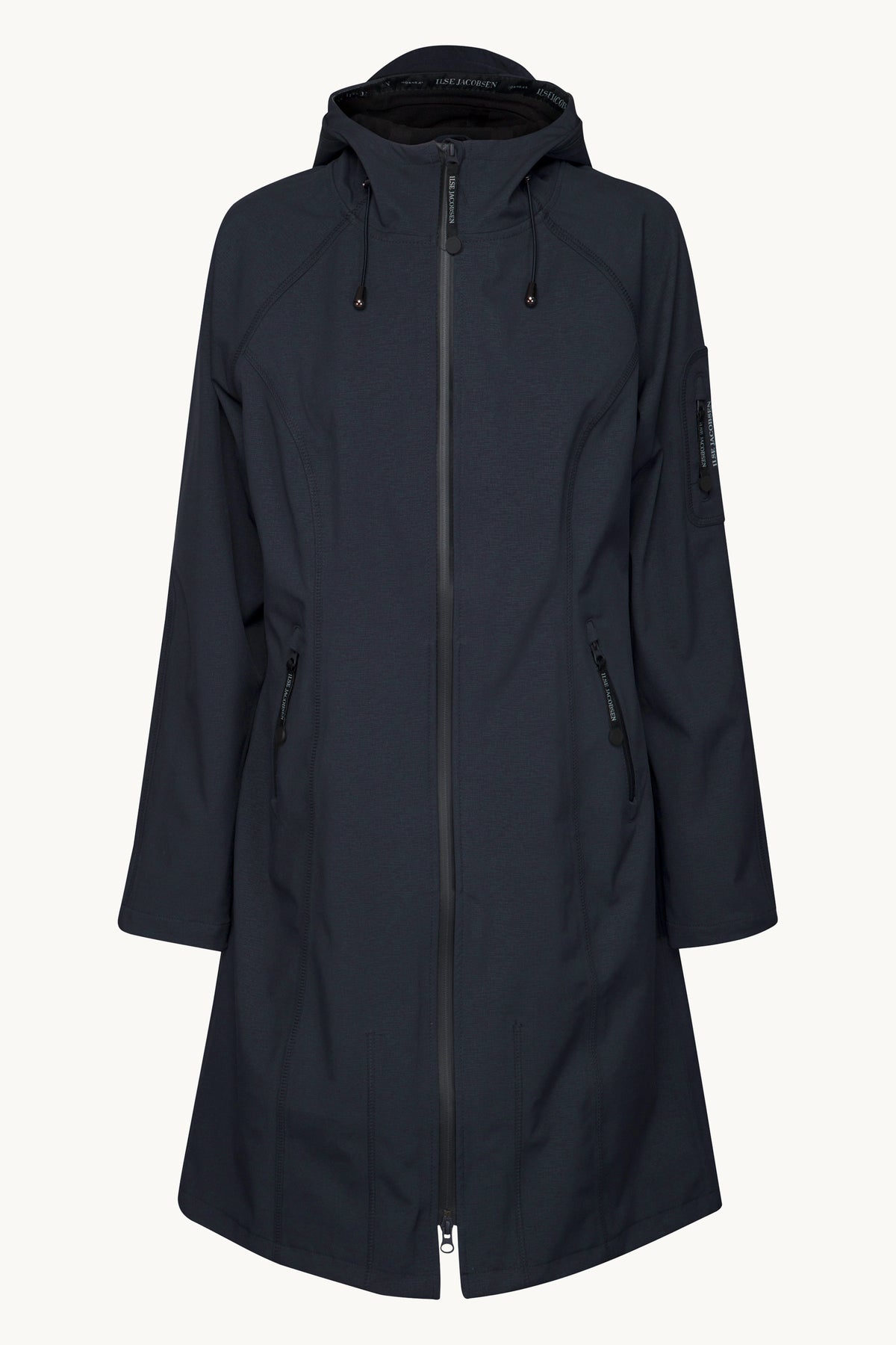 Long Softshell Raincoat - Dark Indigo
