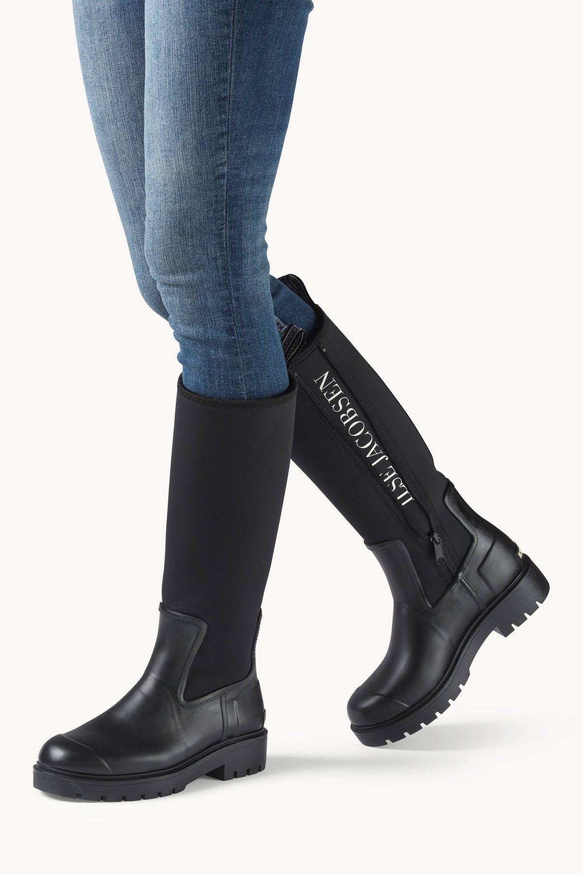 Høje Gummistøvler Neopren - Black Black