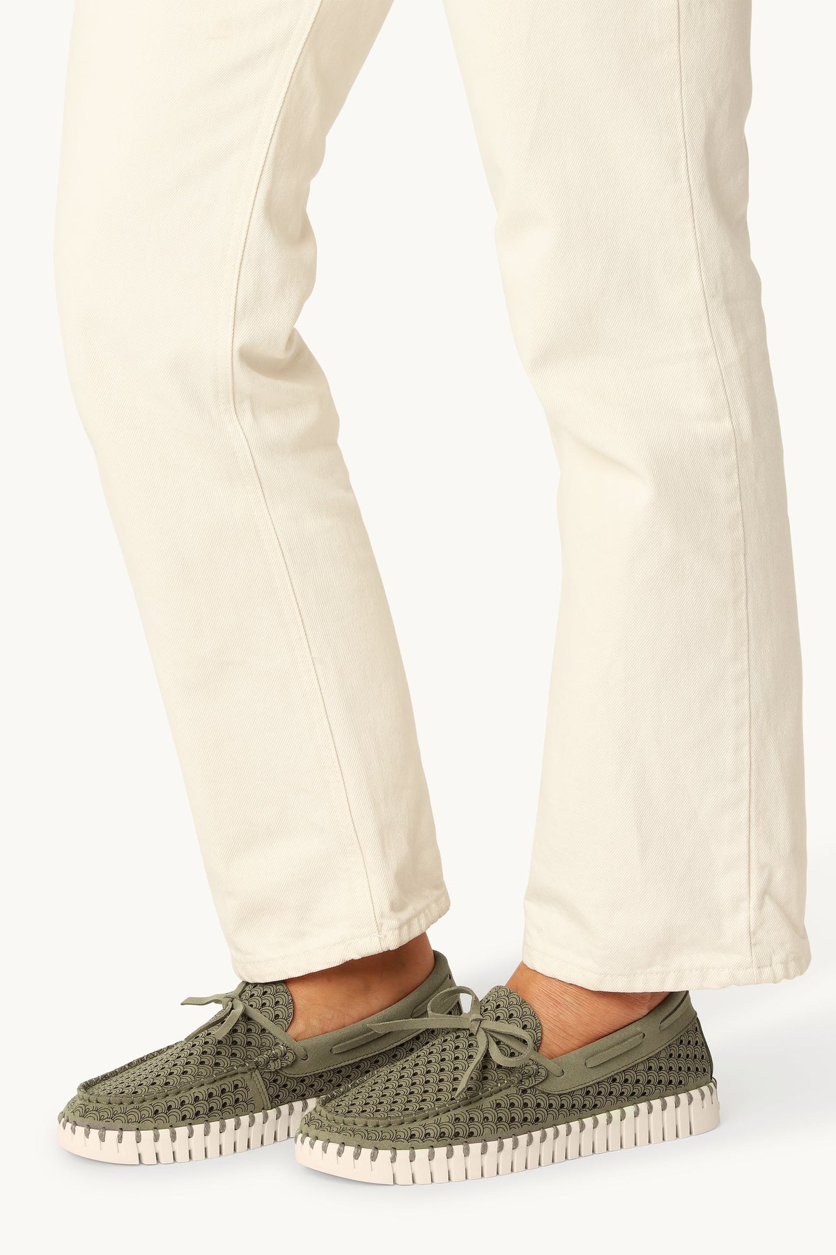 Tulip Sailor Shoe - Army Pearled Ivory