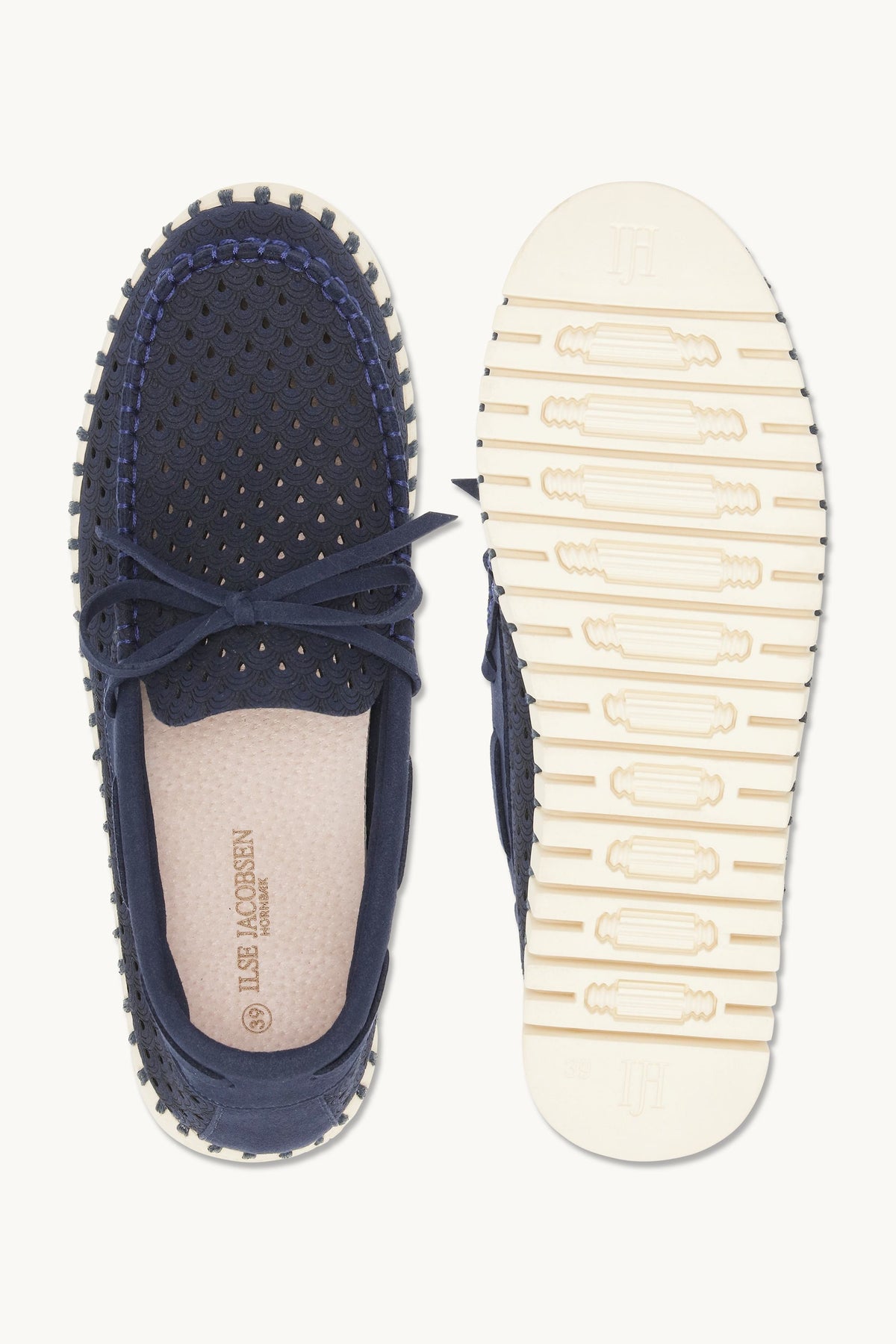 Tulip Sailor Shoe - Dark Indigo Pearled Ivory