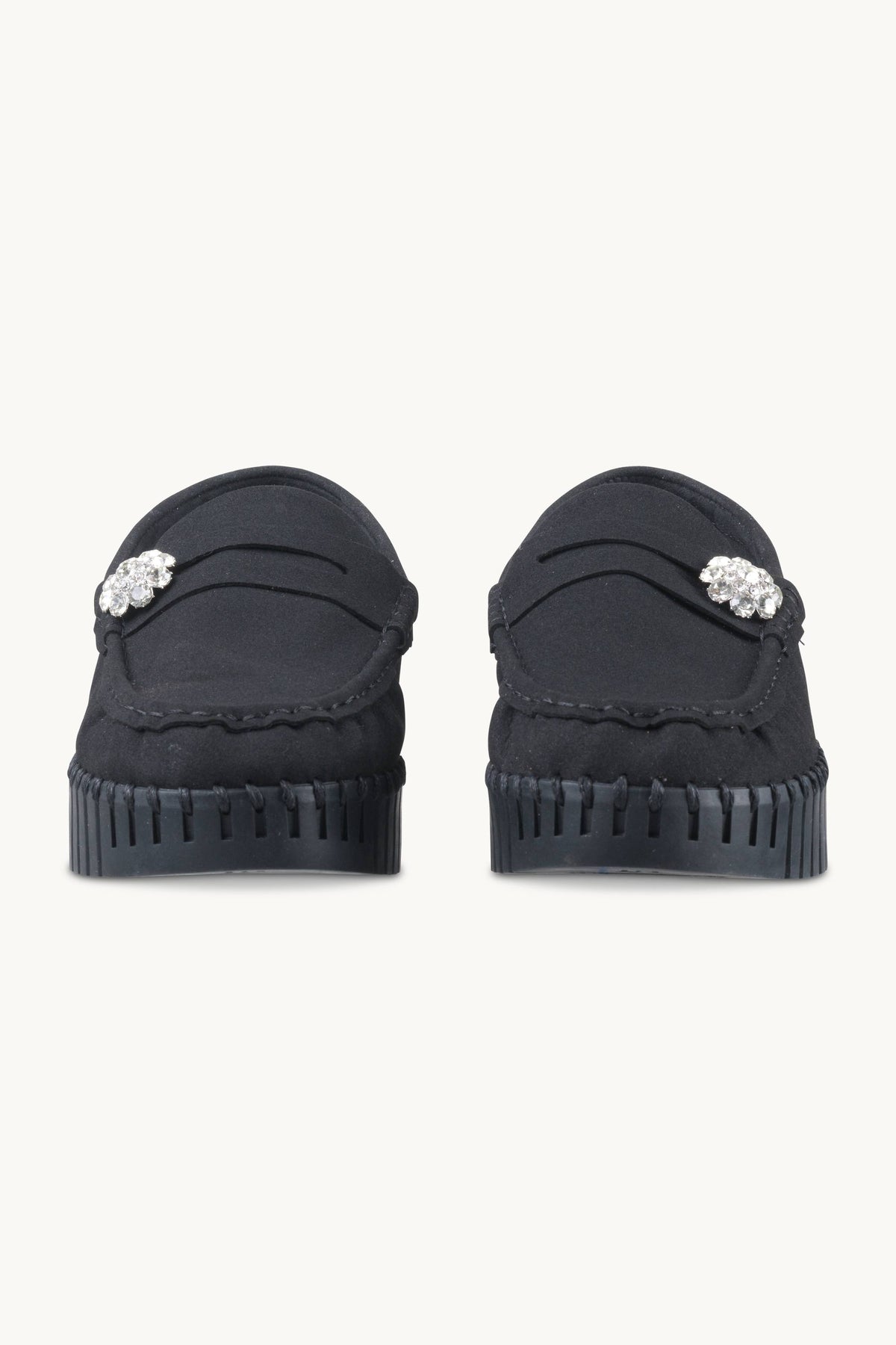 Tulip Penny Loafer Wedge - Black Black