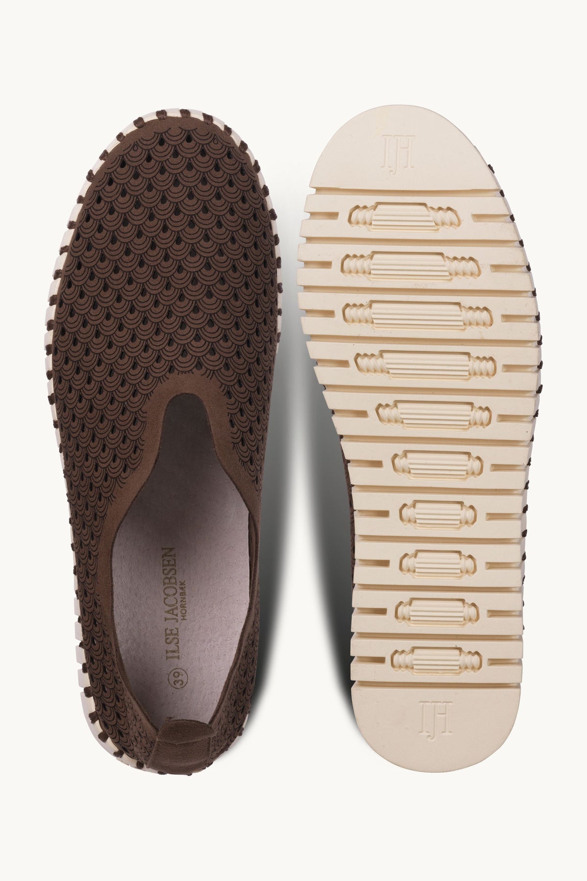 Platform Tulip Sko - Brown Pearled Ivory