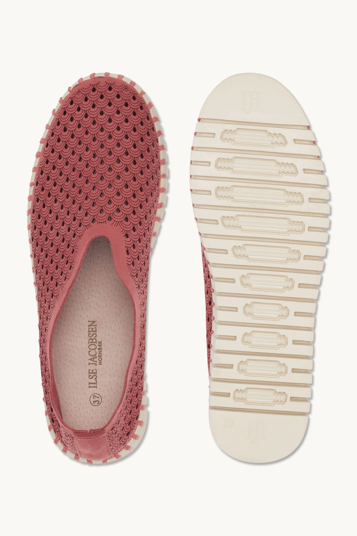 Platform Tulip Sko - Rouge Pearled Ivory
