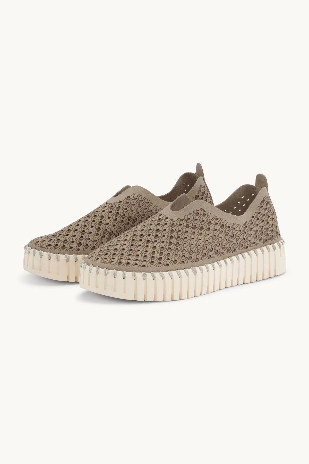 Platform Tulip Sko - Coriander Pearled Ivory