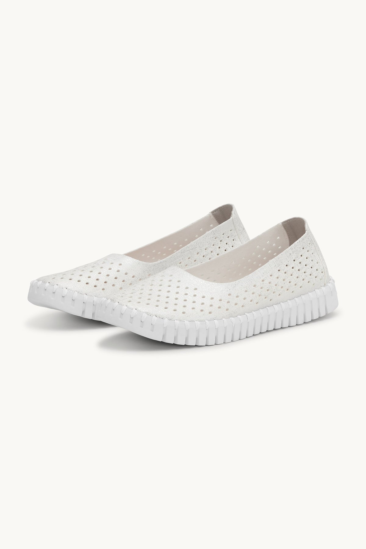 Tulip Sko Glitter - White White