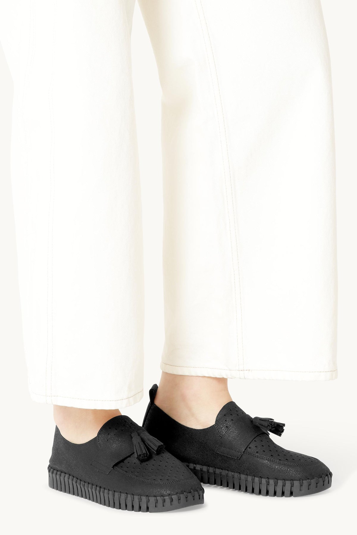 Tulip Loafer Tassel - Black Black