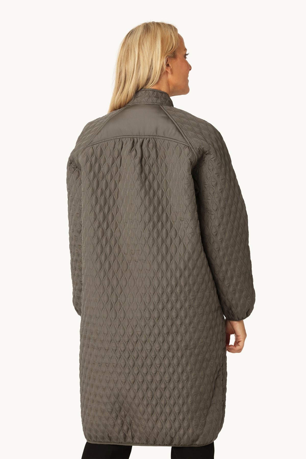 Long Quilt Coat - Tarmac
