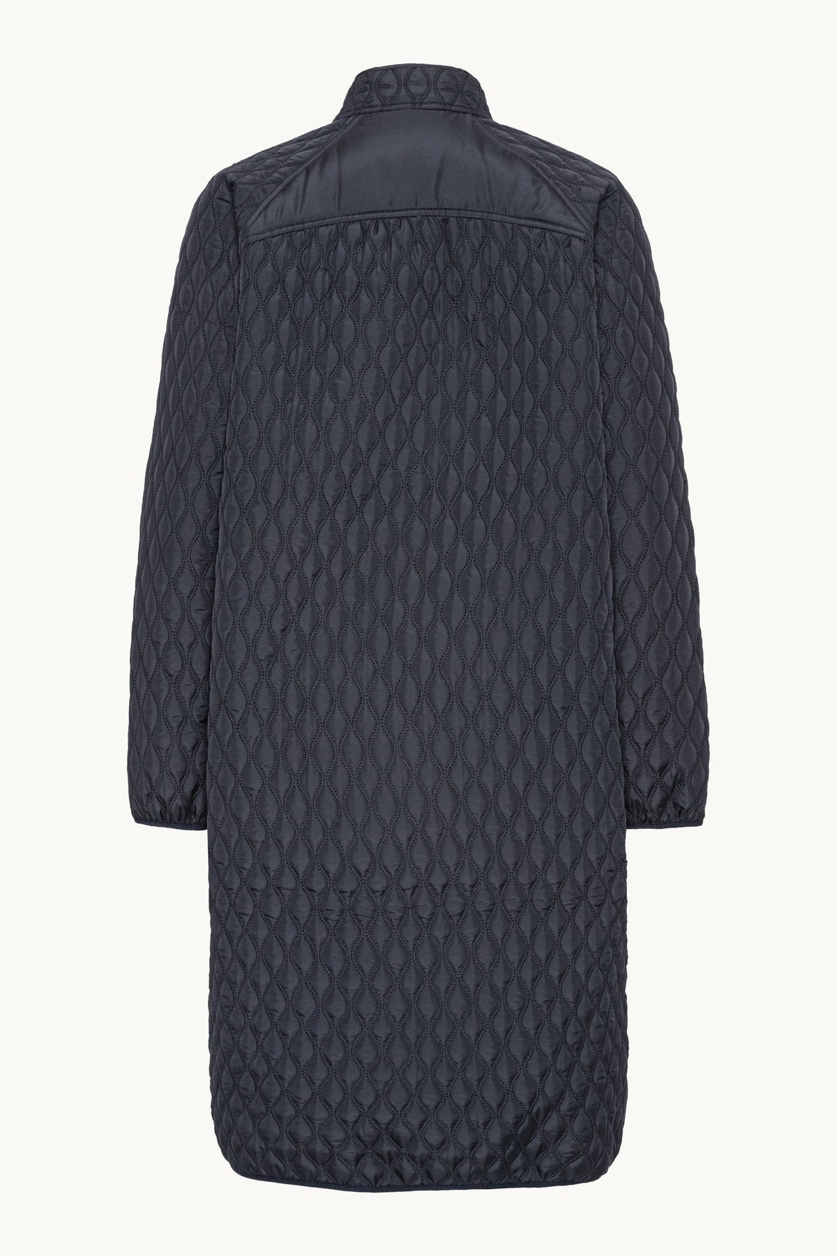 Long Quilt Coat - Dark Indigo