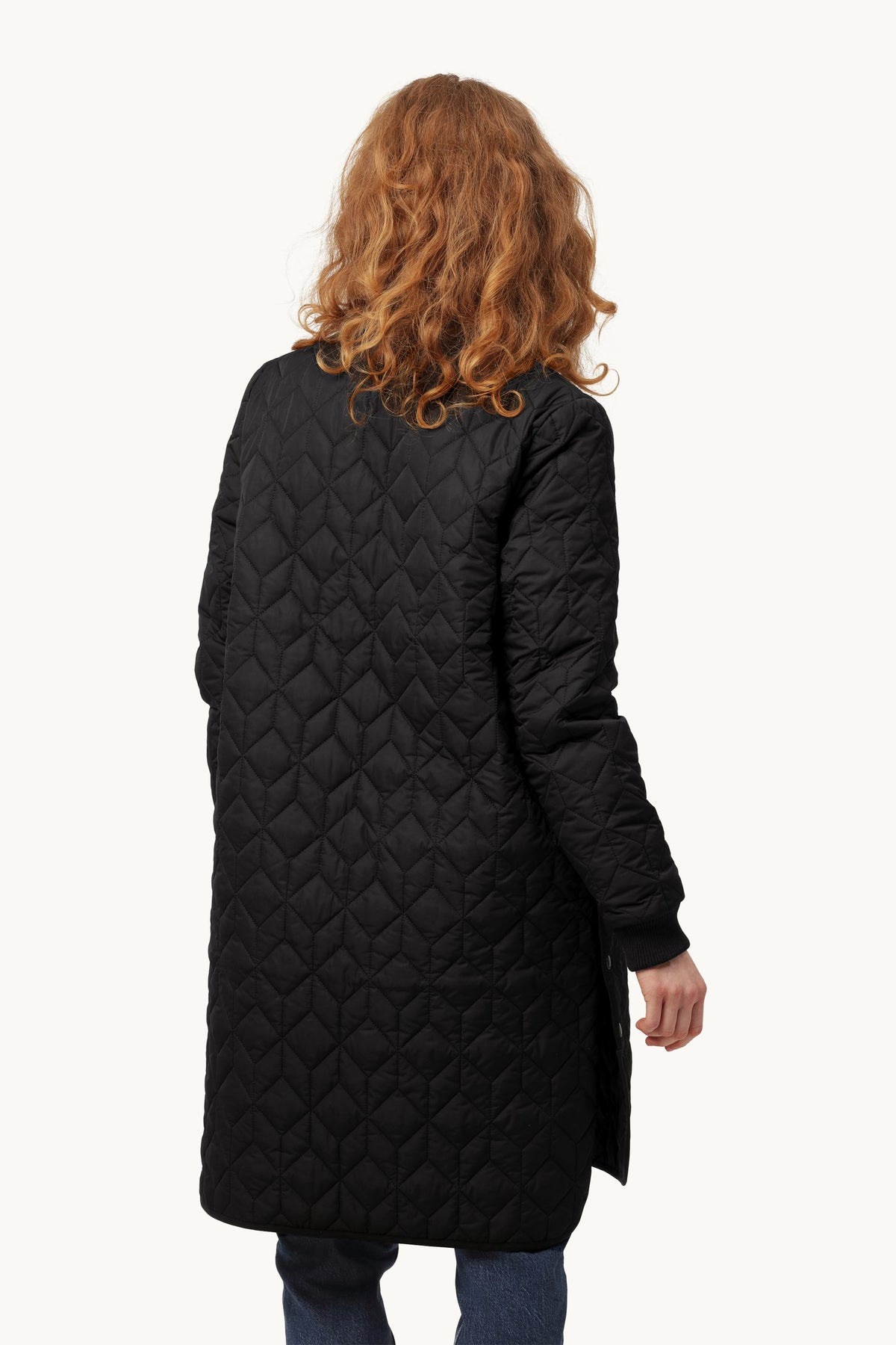 Lang Quiltet Jakke - Black