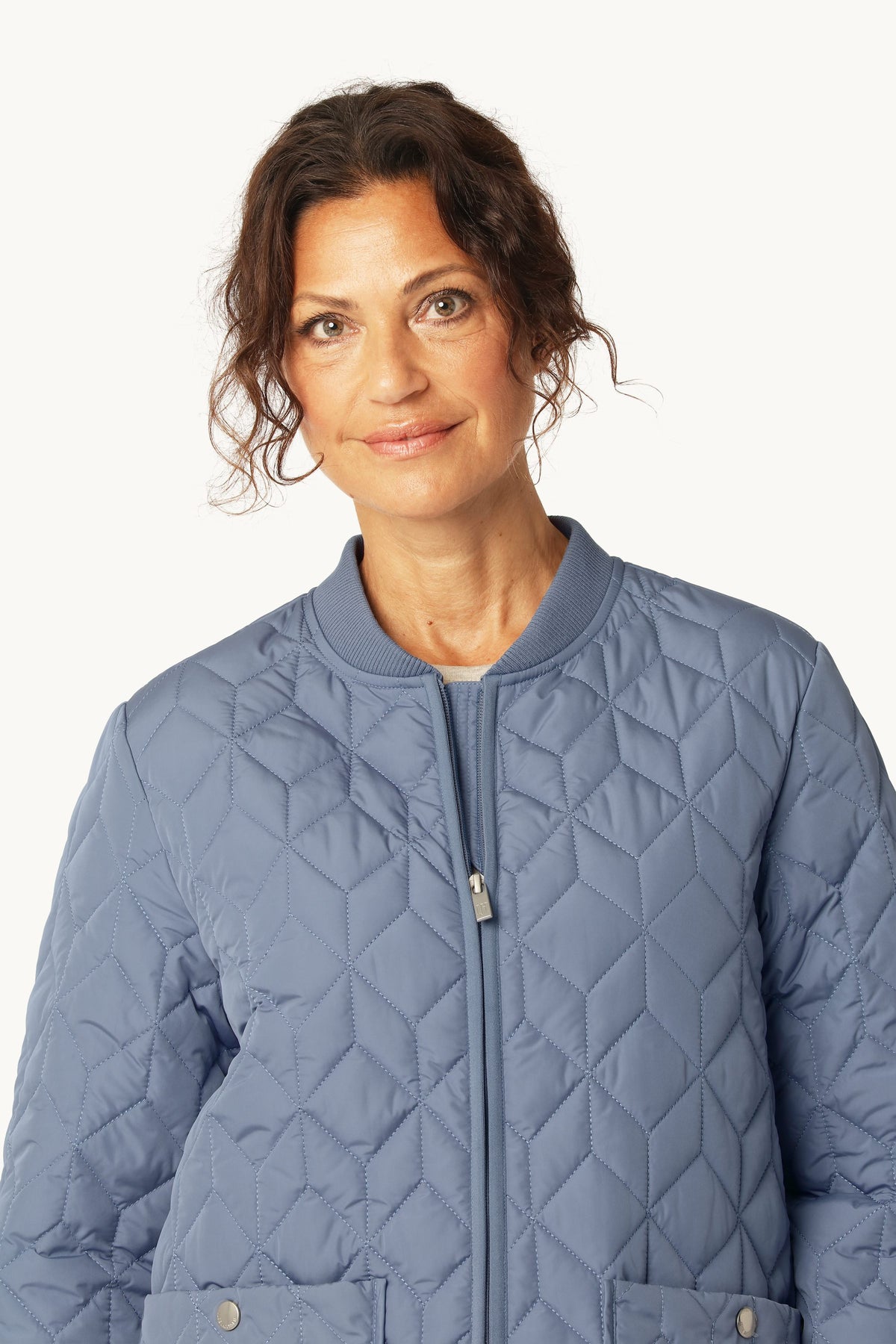 Quiltet Jakke - Grey Blue