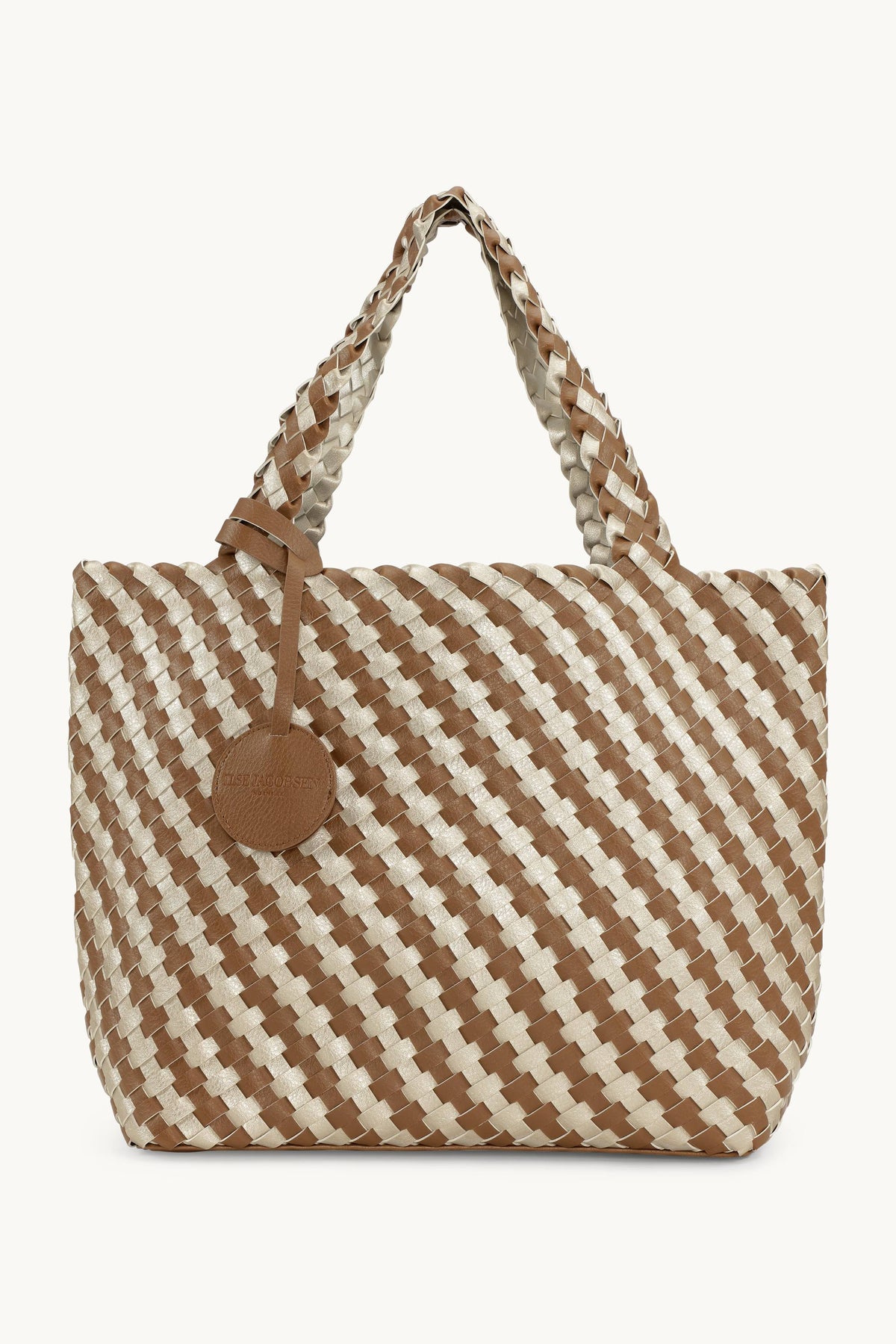 Tote Bag Flettet - Goldy Sand Dollar Metallic