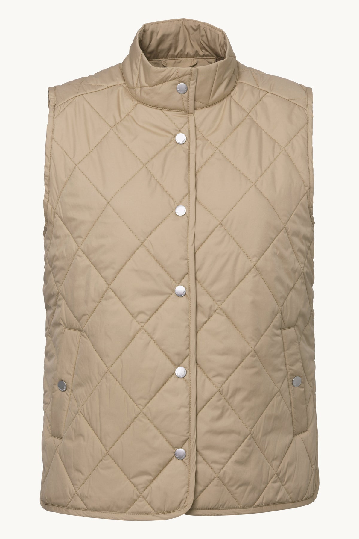 Kort Quiltet Vest - Sepia Tint