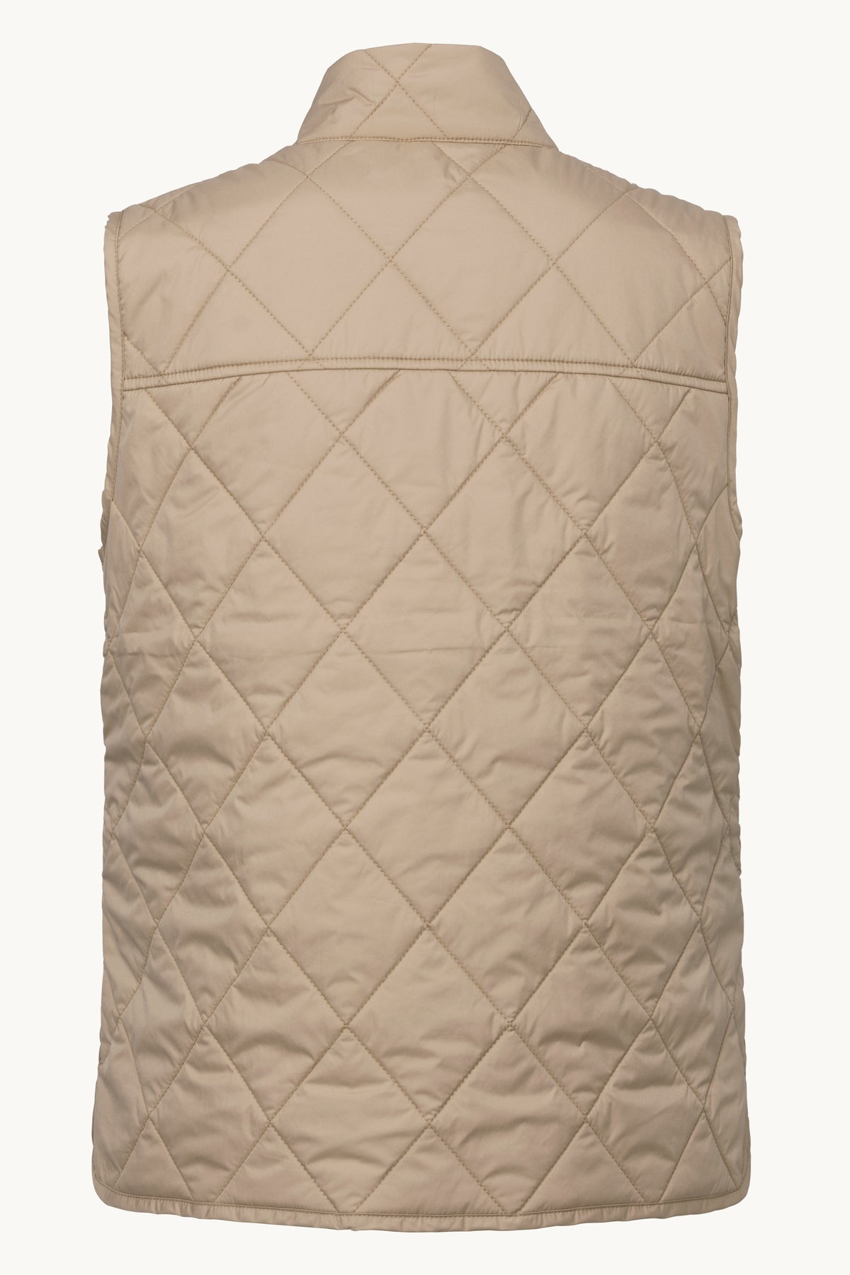 Kort Quiltet Vest - Sepia Tint