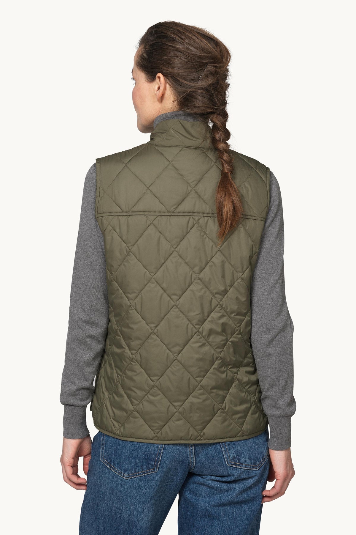 Kort Quiltet Vest - Army