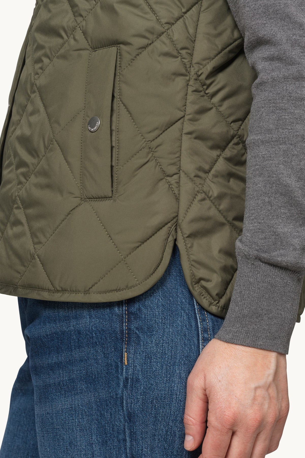 Kort Quiltet Vest - Army