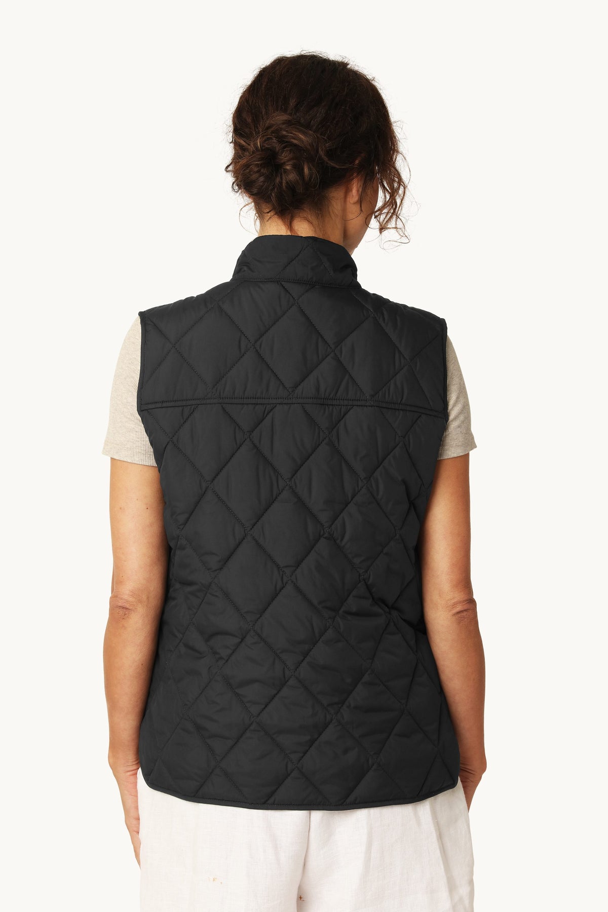 Kort Quiltet Vest - Dark Indigo