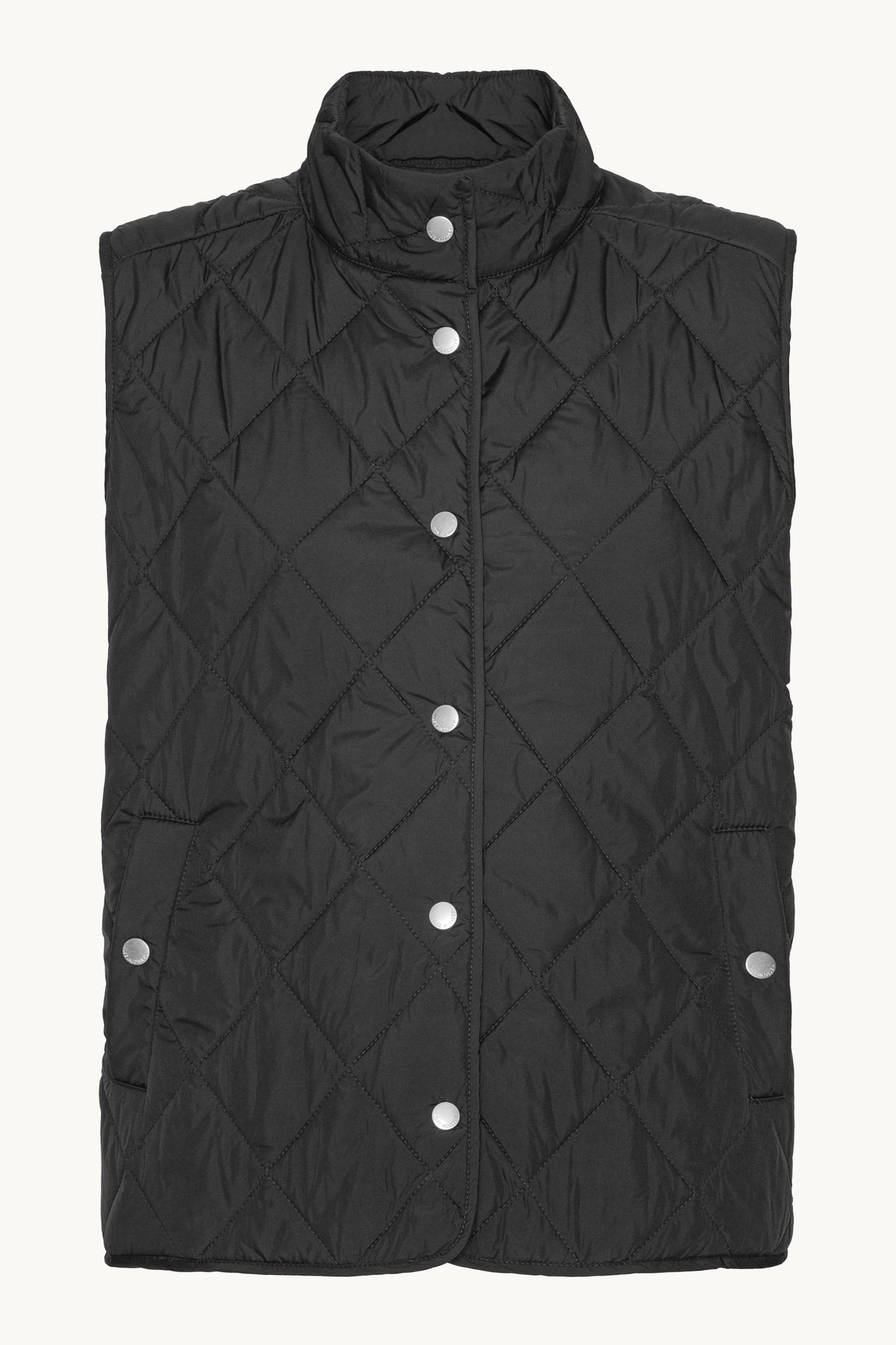 Kort Quiltet Vest - Dark Indigo