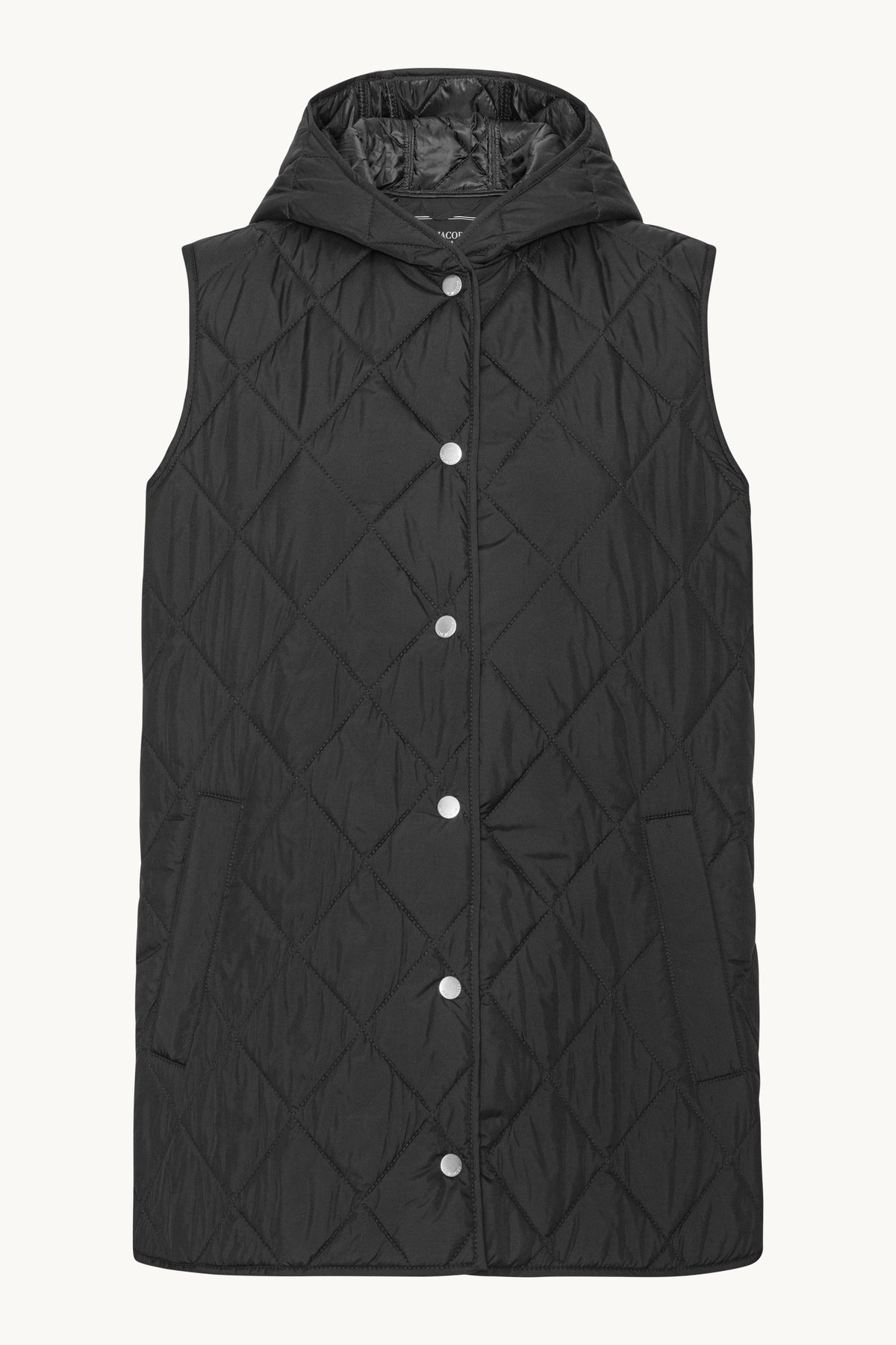Quilted Long Vest - Dark Indigo