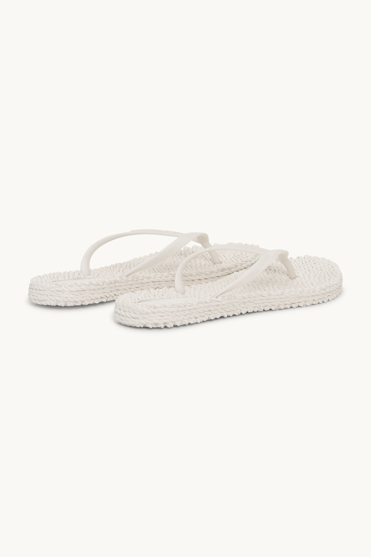 Flip Flops With Logo - Creme
