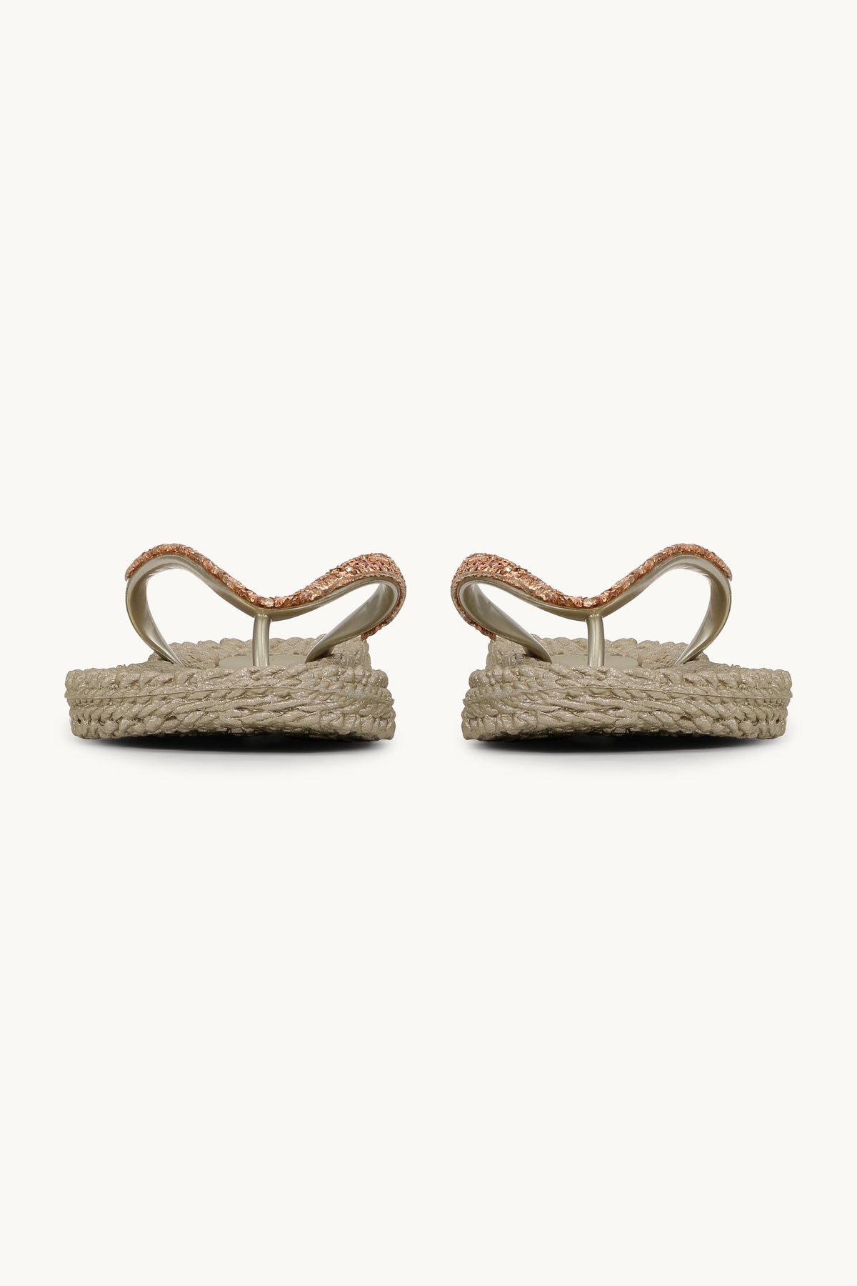 Flip Flops with Rhinestones - Platin