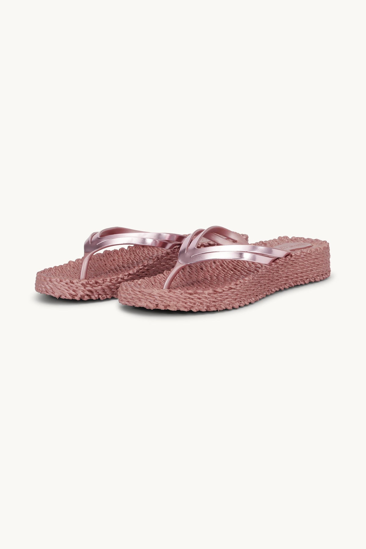 Platform Klipklapper Metallic - Rose Gold