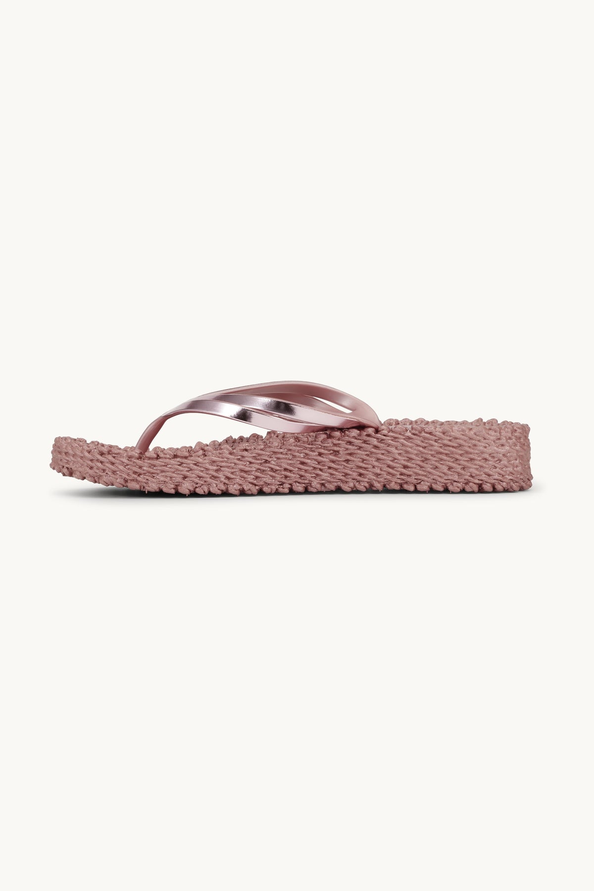 Platform Klipklapper Metallic - Rose Gold