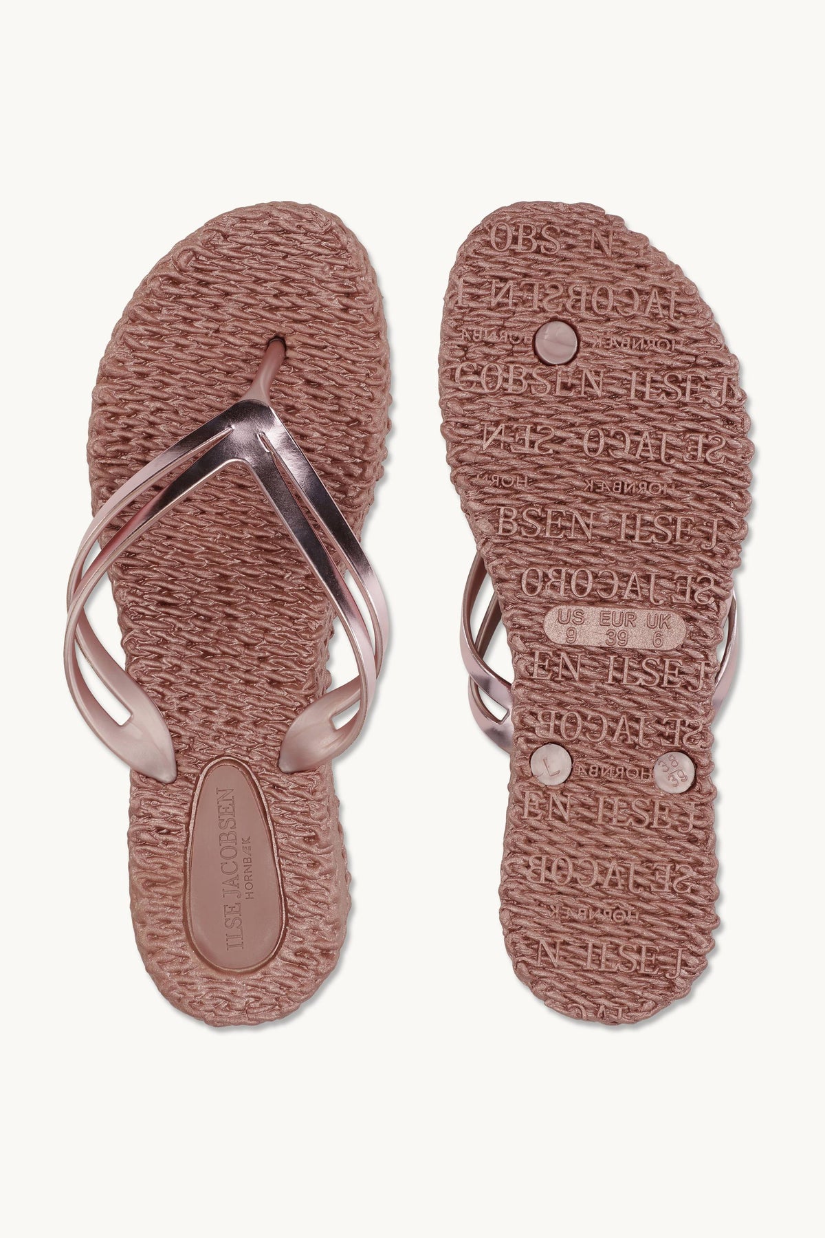 Platform Klipklapper Metallic - Rose Gold