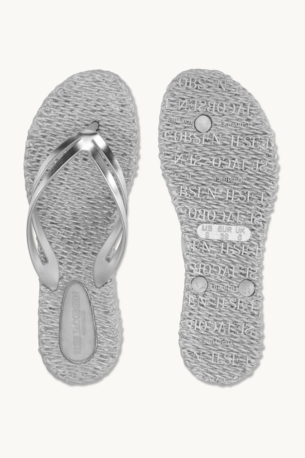 Platform Klipklapper Metallic - Silver