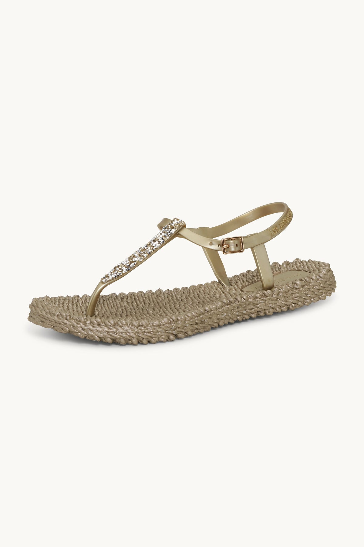 Flip Flops With Rhinestones - Platin