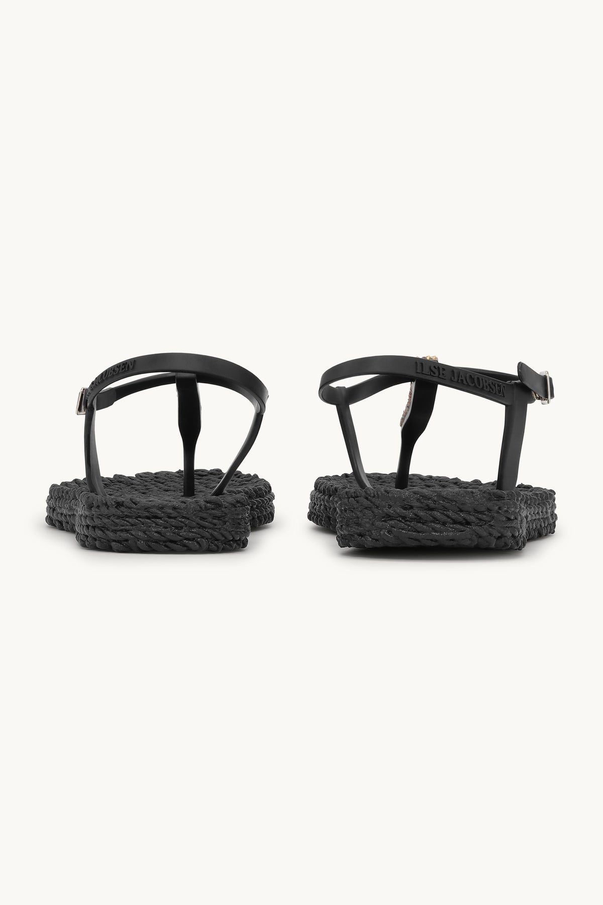 Flip Flops with Rhinestones - Black