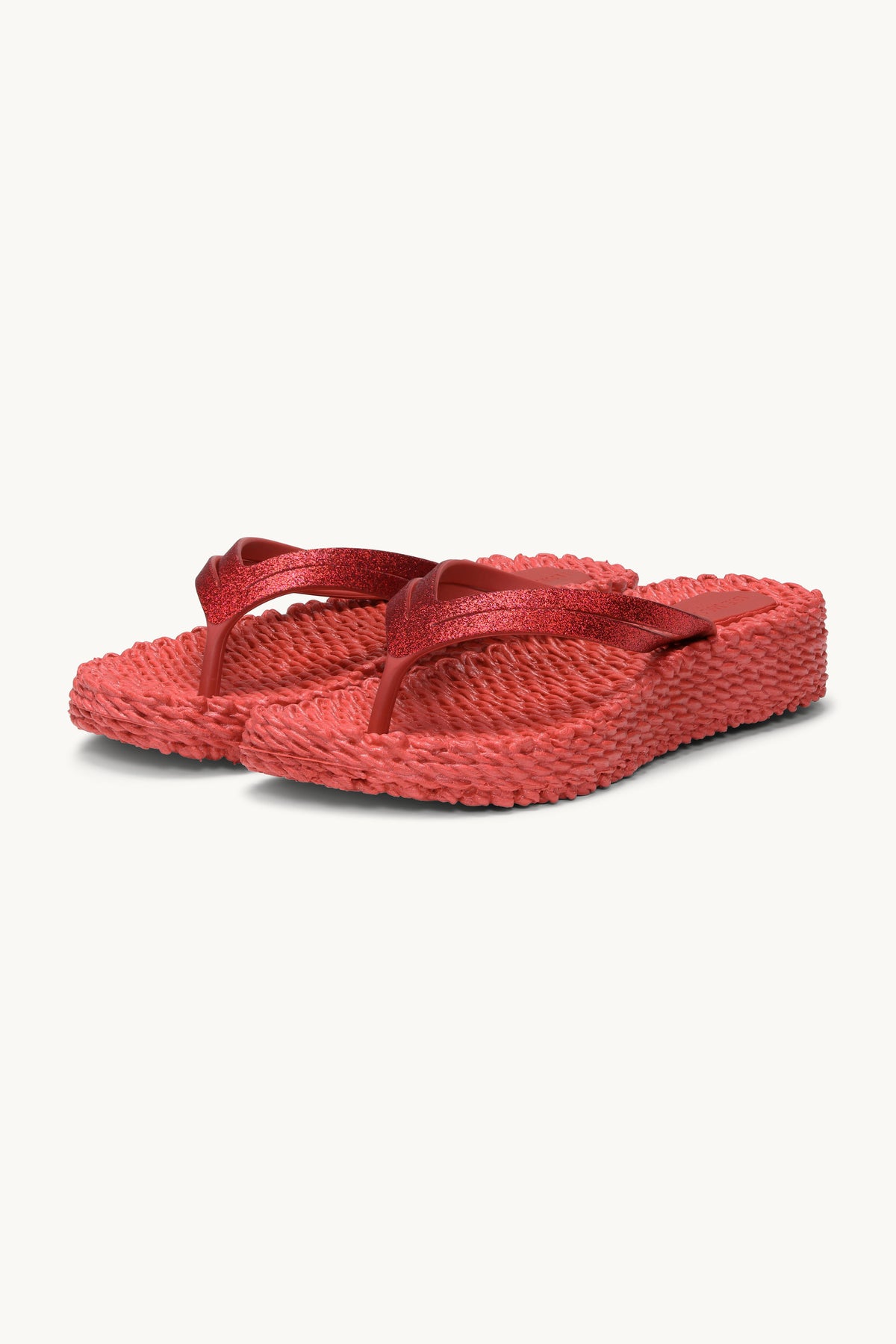 Platform Klipklapper Glitter - Baked Apple