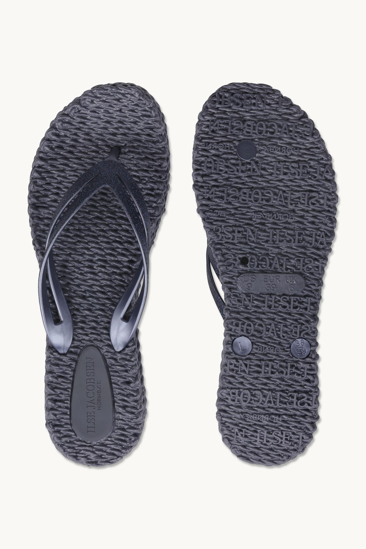 Platform Klipklapper Glitter - Ombre Blue