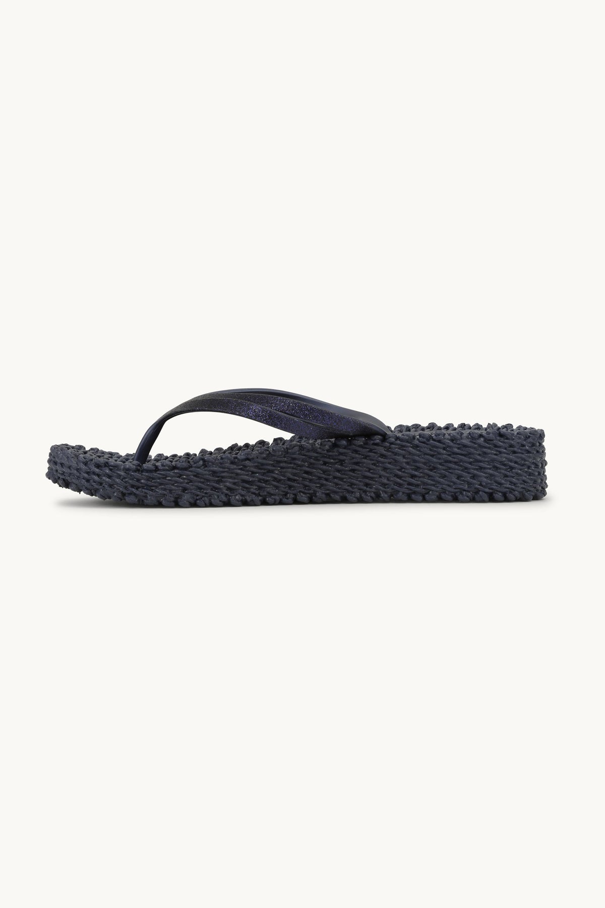 Platform Klipklapper Glitter - Indigo